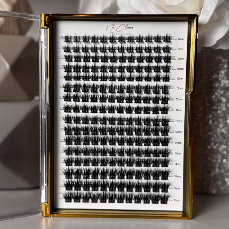 Kasetka FANCY kępek rzęs skręt D mix 8-16mm