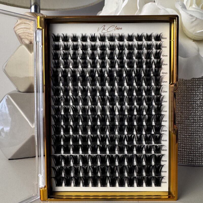 Kasetka CRYSTAL kępek rzęs skręt C mix 8-16mm